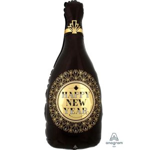 Nytårs champagneflaske folieballon