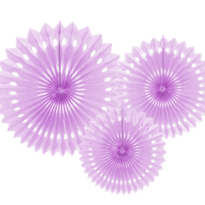 Pastel lilla papirrosetter med huller