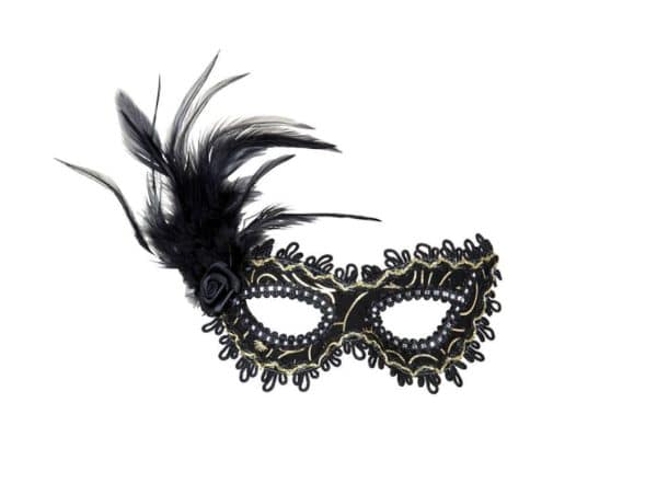 Sort glamour øjenmaske