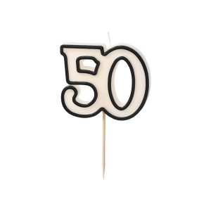 Sort/creme kagelys 50 år