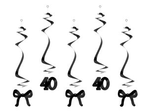 Sort sløjfe swirls 40 år