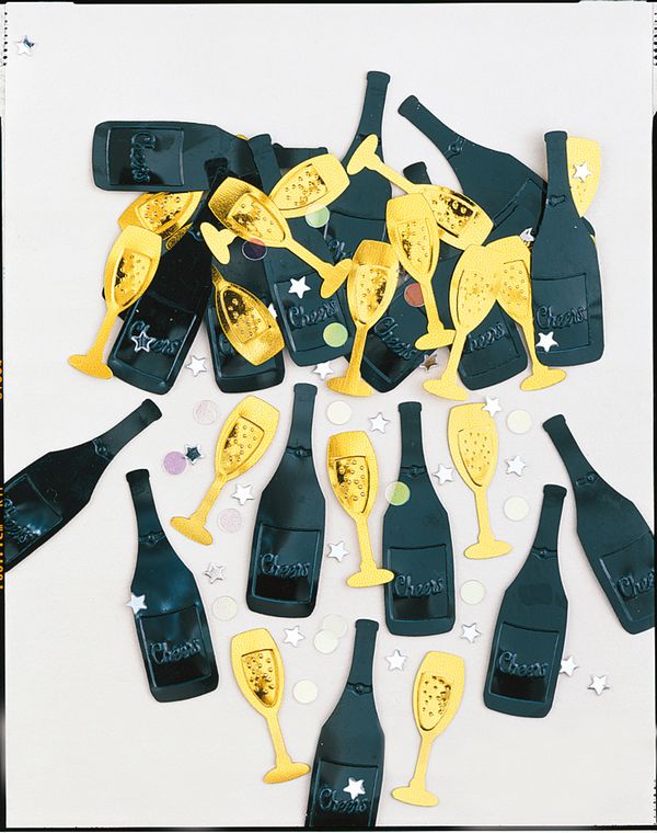 Champagneglas flasker konfetti Champagneglas flasker konfetti