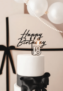 Sort/creme kagelys 18 år