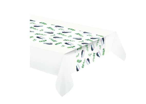 Bordløber m/blade og blå studenterhuer