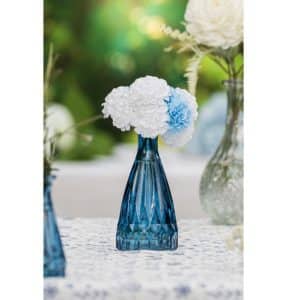 Blå glas vase Blå glas vase