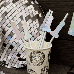 Iridescent sugerør m/penis