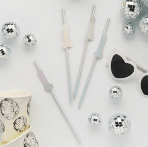 Iridescent sugerør m/penis