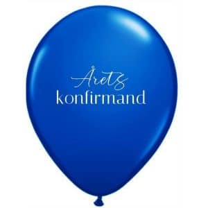 Blå ballon "Årets Konfirmand"