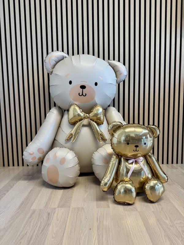 Guld kæmpe bamse folie ballon