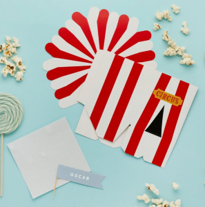 Cirkus telt æske m/navn