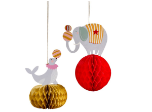 Cirkus dekoration elefant og søløve Cirkus dekoration elefant og søløve