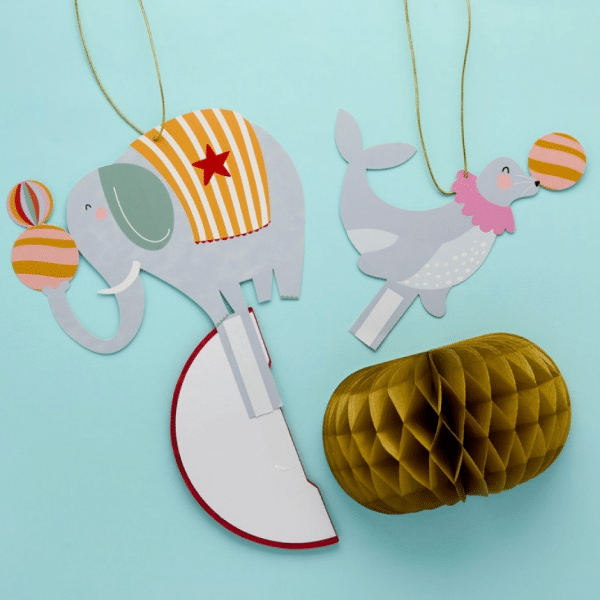 Cirkus dekoration elefant og søløve Cirkus dekoration elefant og søløve