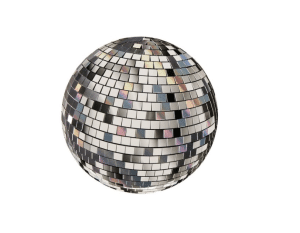 Sølv paptallerken diskokugle