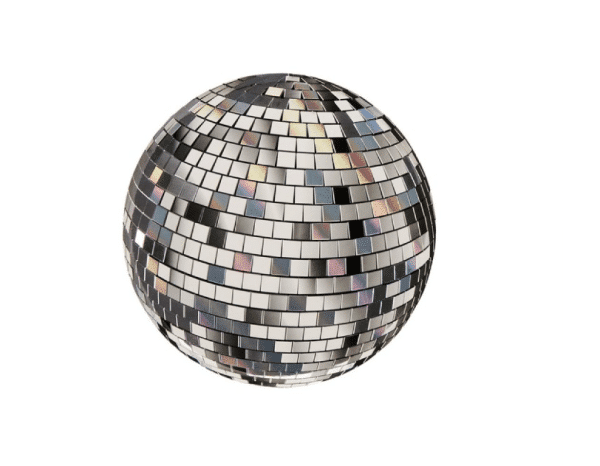 Sølv paptallerken diskokugle