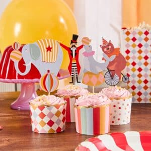 Cirkus kagepynt og cupcake forme