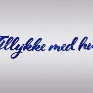 Student serviet m/blå hue og flag