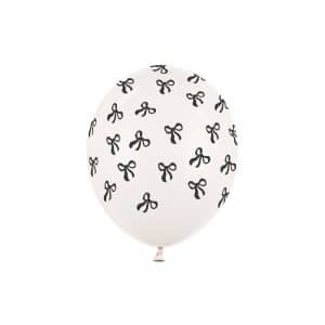 Creme ballon m/ sorte sløjfer