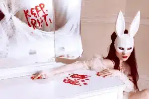 Blodig håndaftryk vinduesklistermærke