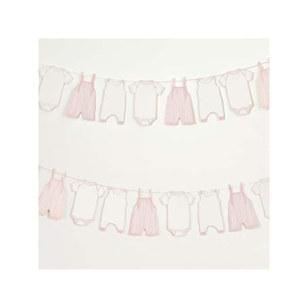 Lyserød baby tøjsnor guirlande