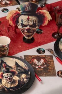 Uhyggelig klovn bordpynt