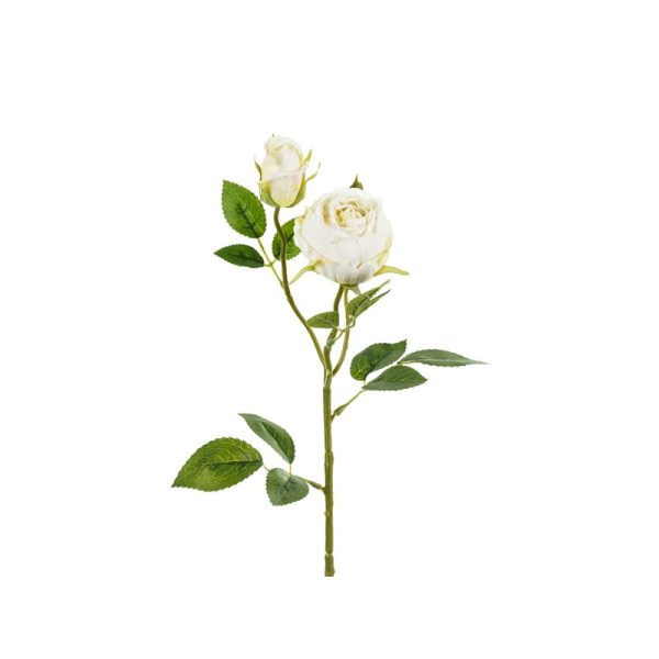 Kunstig creme hvid rose