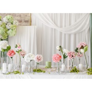 Kunstig creme hvid rose