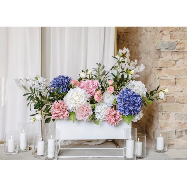 Kunstig hvid pæon blomst