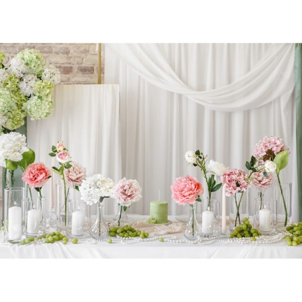 Kunstig hvid pæon blomst