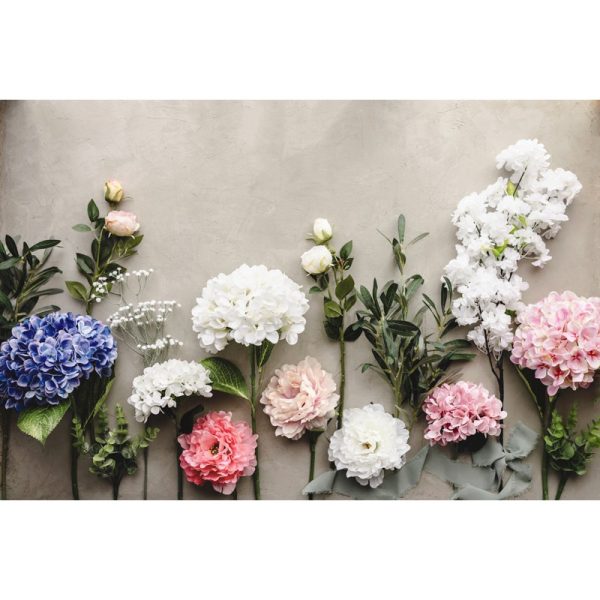 Kunstig creme/hvid hortensia blomst Kunstig creme/hvid hortensia blomst