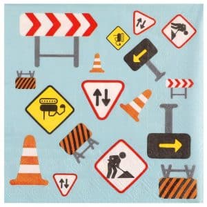 Lyseblå byggeplads servietter