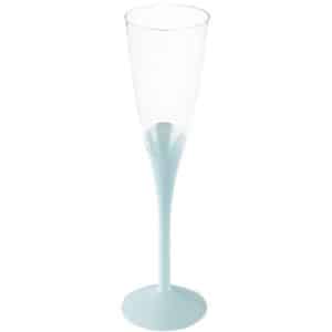 Pastel lyseblå champagneglas