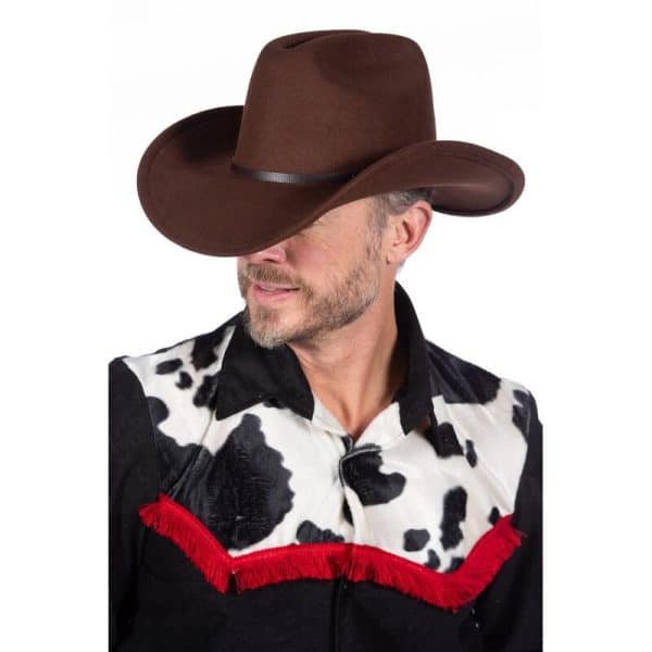 Mørkebrun cowboyhat