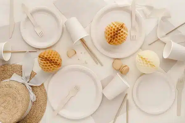 Beige paptallerken (lille)