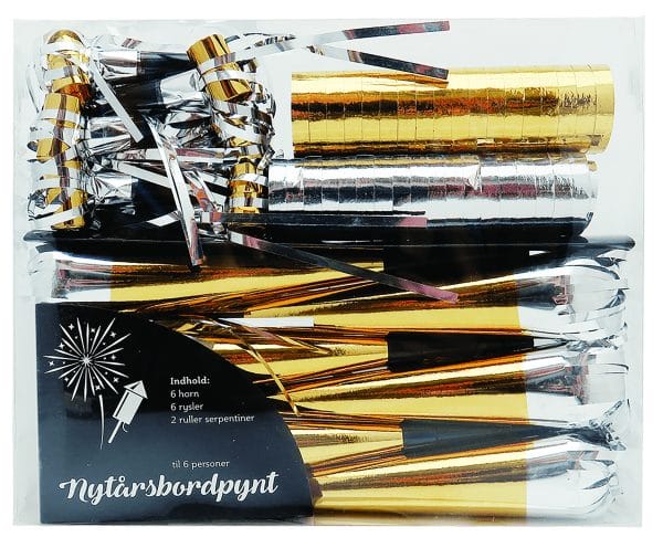 Guld & sølv bord pynt sæt