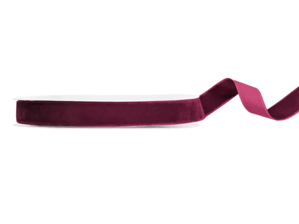 Bordeaux rød velour bånd