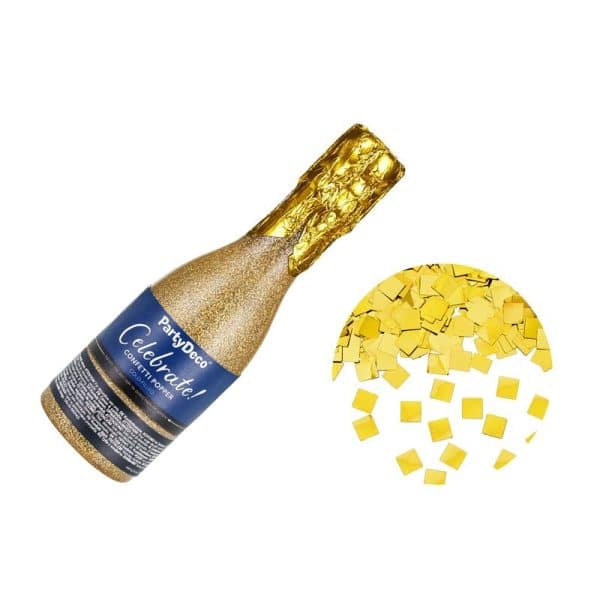 Guld champagne konfettirør