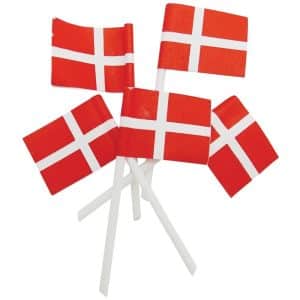 Hvid gavepose m/dannebrog
