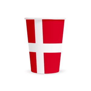 Hvid gavepose m/dannebrog