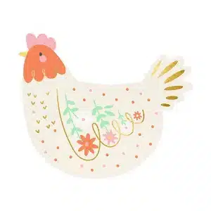 Pastel høne serviet