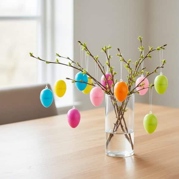 Farverige påskeæg m/snor Farverige påskeæg m/snor