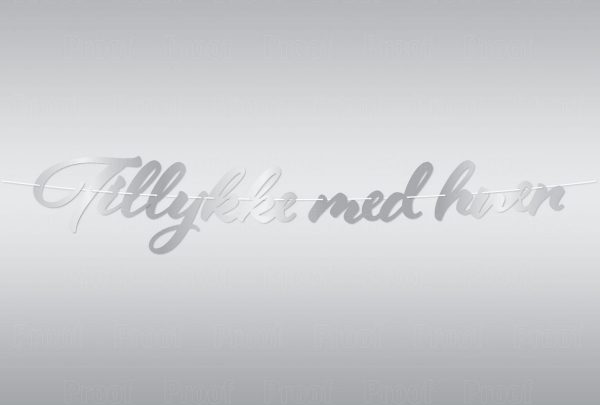 Sølv guirlande “tillykke med huen” Sølv guirlande “tillykke med huen”