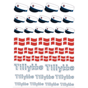 Blå student klistermærker