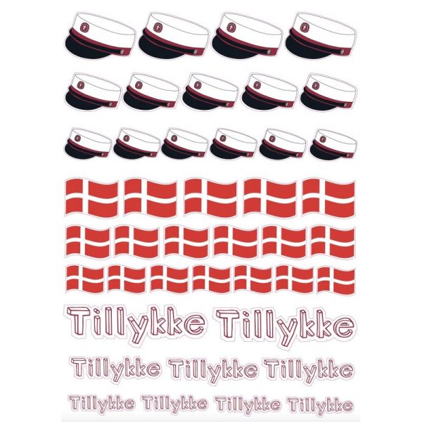 Rød student klistermærker Rød student klistermærker