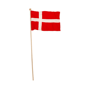 Hvid gavepose m/dannebrog