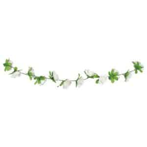 Kunstig blomster ranke m/hvide roser