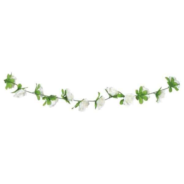 Kunstig blomster ranke m/hvide roser