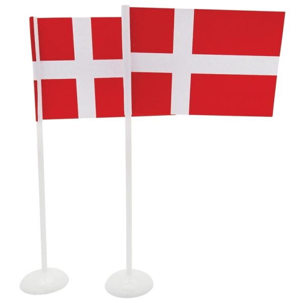 Dannebrog bordflag m/plast pind