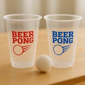 Drikkespil beer pong rød/blå
