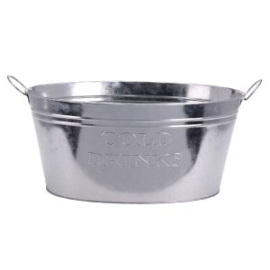 Sølv zink balje oval