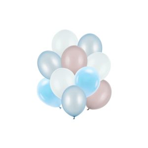 Støvet blå/lyseblå/sart grå ballon sæt